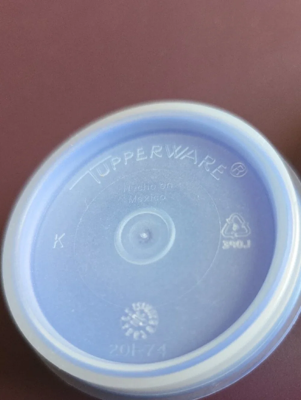 Tupperware Smidget Blue and Purple Round Storage Containers with Lids. 1oz